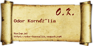 Odor Kornélia névjegykártya