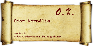 Odor Kornélia névjegykártya